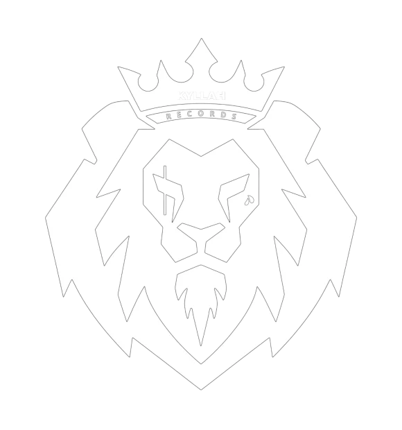 LOGO MASCOTTE KYLLAH RECORDS (white)
